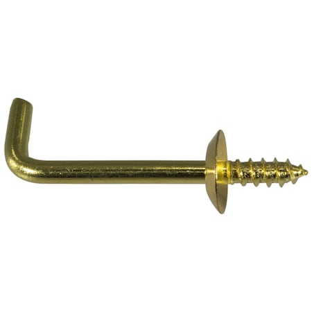 Midwest Fastener 11/16" x 1-1/4" Brass Cup Hooks 10PK 62666